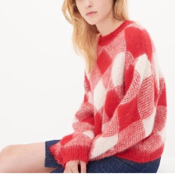 Sandro Sweaters - Sandro Plaid Mohair Sweater